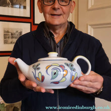 Load image into Gallery viewer, Scottish Pottery. 1960s Buchan Stoneware Squat Sample Teapot. Sutherland Pattern - Scottish Pottery
