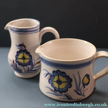 Load image into Gallery viewer, SCOTTISH POTTERY: 1960s BUCHAN Stoneware Two Jugs and One Small Platter. ALPINE Pattern
