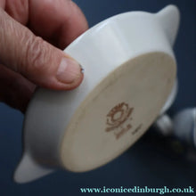 Load image into Gallery viewer, SCOTTISH POTTERY: 1960s BUCHAN Stoneware Two Jugs and One Small Platter. ALPINE Pattern
