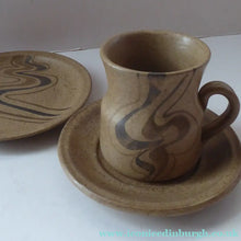 Load image into Gallery viewer, Scottish Studio Pottery. 1970s Barbara Davidson Trio. Clouds Pattern
