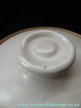 Load image into Gallery viewer, SCOTTISH POTTERY Vintage Lidded Serving Dish by Barbara Davidson. 1970s with hand-painted ’Clouds’ decoration
