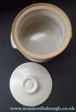 Load image into Gallery viewer, SCOTTISH POTTERY Vintage Lidded Serving Dish by Barbara Davidson. 1970s with hand-painted ’Clouds’ decoration
