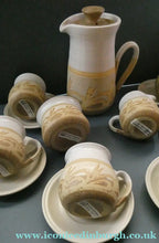 Load image into Gallery viewer, SCOTTISH POTTERY. Complete 1970s COFFEE SET by Barbara Davidson. 22 pieces
