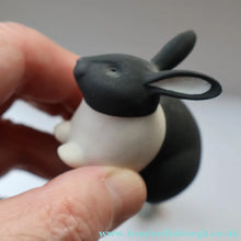Load image into Gallery viewer, Scottish Pottery. 1970s Highbank Porcelain (Lochgilphead) Figurines. Black Rabbit and Puffin - Scottish Pottery
