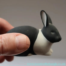 Load image into Gallery viewer, Scottish Pottery. 1970s Highbank Porcelain (Lochgilphead) Figurines. Black Rabbit and Puffin - Scottish Pottery
