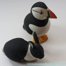 Load image into Gallery viewer, Scottish Pottery. 1970s Highbank Porcelain (Lochgilphead) Figurines. Black Rabbit and Puffin - Scottish Pottery
