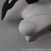 Load image into Gallery viewer, Vintage 1970s Scottish HIGHBANK PORCELAIN (Lochgilphead). Pair of Orcas or Killer Whales
