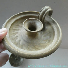Load image into Gallery viewer, Two Candleholders Scottish Art Studio Pottery by Barbara Davidson. 1970s
