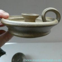 Load image into Gallery viewer, Two Candleholders Scottish Art Studio Pottery by Barbara Davidson. 1970s

