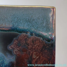 Load image into Gallery viewer, SCOTTISH POTTERY. 1980s Margery Clinton Cube Shape Footed Pot with Fine Lustre Glazes
