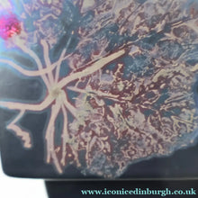 Load image into Gallery viewer, SCOTTISH POTTERY. 1980s Margery Clinton Cube Shape Footed Pot with Fine Lustre Glazes
