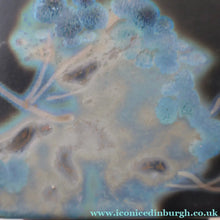Load image into Gallery viewer, SCOTTISH POTTERY. 1980s Margery Clinton Cube Shape Footed Pot with Fine Lustre Glazes

