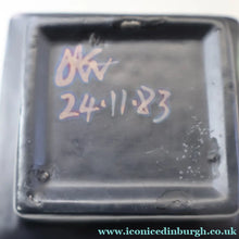 Load image into Gallery viewer, SCOTTISH POTTERY. 1980s Margery Clinton Cube Shape Footed Pot with Fine Lustre Glazes
