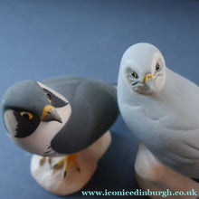 Load image into Gallery viewer, SCOTTISH POTTERY. Alasdair Dunn of Arran. Collectable 1970s Vintage Porcelain Models of a Peregrine Falcon and a Hen Harrier

