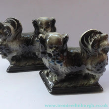 Load image into Gallery viewer, SCOTTISH POTTERY Antique Bo'ness Pekingese Mantle Dogs.
