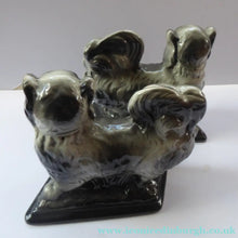 Load image into Gallery viewer, SCOTTISH POTTERY Antique Bo'ness Pekingese Mantle Dogs.
