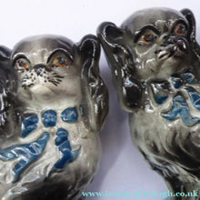 Load image into Gallery viewer, SCOTTISH POTTERY Antique Bo'ness Pekingese Mantle Dogs.
