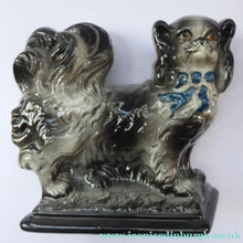 Load image into Gallery viewer, SCOTTISH POTTERY Antique Bo'ness Pekingese Mantle Dogs.
