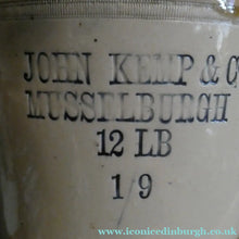 Load image into Gallery viewer, Antique Buchan Pottery Large Stoneware 12 lb. Storage Crock. MUSSELBURGH
