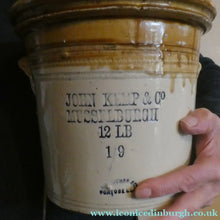 Load image into Gallery viewer, Antique Buchan Pottery Large Stoneware 12 lb. Storage Crock. MUSSELBURGH
