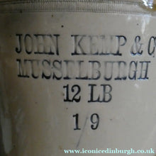 Load image into Gallery viewer, Antique Buchan Pottery Large Stoneware 12 lb. Storage Crock. MUSSELBURGH
