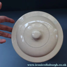 Load image into Gallery viewer, SCOTTISH POTTERY. Antique LARGE FLOUR Scottish Pottery Stoneware Lidded Storage Canister. 11 INCHES
