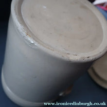 Load image into Gallery viewer, SCOTTISH POTTERY. Antique LARGE FLOUR Scottish Pottery Stoneware Lidded Storage Canister. 11 INCHES
