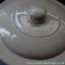 Load image into Gallery viewer, SCOTTISH POTTERY. Antique LARGE FLOUR Scottish Pottery Stoneware Lidded Storage Canister. 11 INCHES
