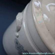 Load image into Gallery viewer, SCOTTISH POTTERY. Antique LARGE FLOUR Scottish Pottery Stoneware Lidded Storage Canister. 11 INCHES
