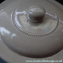 Load image into Gallery viewer, SCOTTISH POTTERY. Antique LARGE FLOUR Scottish Pottery Stoneware Lidded Storage Canister. 11 INCHES
