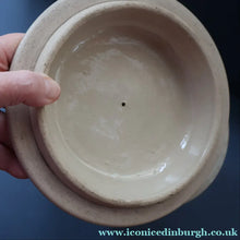 Load image into Gallery viewer, SCOTTISH POTTERY. Antique LARGE FLOUR Scottish Pottery Stoneware Lidded Storage Canister. 11 INCHES
