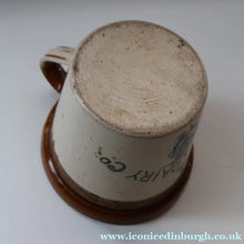 Load image into Gallery viewer, SCOTTISH POTTERY. Antique PORT DUNDAS (Glasgow) 3 lbs Stoneware Crock with Handle. MAYPOLE DAIRY

