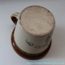 Load image into Gallery viewer, SCOTTISH POTTERY. Antique PORT DUNDAS (Glasgow) 3 lbs Stoneware Crock with Handle. MAYPOLE DAIRY
