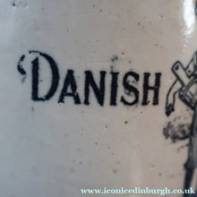Load image into Gallery viewer, SCOTTISH POTTERY. Antique PORT DUNDAS (Glasgow) Stoneware Crock with Handle. DANISH DAIRY
