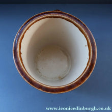Load image into Gallery viewer, SCOTTISH POTTERY. Antique PORT DUNDAS (Glasgow) Stoneware Crock with Handle. DANISH DAIRY
