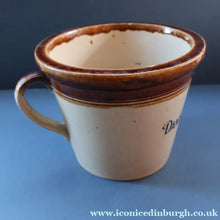Load image into Gallery viewer, SCOTTISH POTTERY. Antique PORT DUNDAS (Glasgow) Stoneware Crock with Handle. DANISH DAIRY
