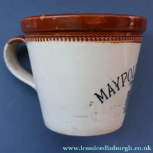 Load image into Gallery viewer, SCOTTISH POTTERY. Antique PORT DUNDAS (Glasgow) 4 lbs Stoneware Crock with Handle. MAYPOLE DAIRY 
