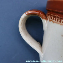 Load image into Gallery viewer, SCOTTISH POTTERY. Antique PORT DUNDAS (Glasgow) 4 lbs Stoneware Crock with Handle. MAYPOLE DAIRY 
