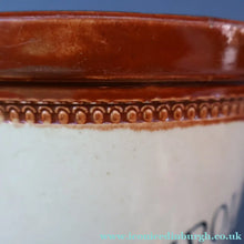Load image into Gallery viewer, SCOTTISH POTTERY. Antique PORT DUNDAS (Glasgow) 4 lbs Stoneware Crock with Handle. MAYPOLE DAIRY 
