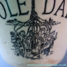 Load image into Gallery viewer, SCOTTISH POTTERY. Antique PORT DUNDAS (Glasgow) 4 lbs Stoneware Crock with Handle. MAYPOLE DAIRY 
