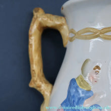 Load image into Gallery viewer, SCOTTISH POTTERY. Antique VICTORIAN 1860s Jug by Bells Pottery, Glasgow.  "The Fishwives" Pattern
