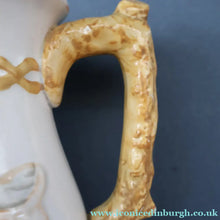 Load image into Gallery viewer, SCOTTISH POTTERY. Antique VICTORIAN 1860s Jug by Bells Pottery, Glasgow.  "The Fishwives" Pattern

