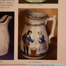 Load image into Gallery viewer, SCOTTISH POTTERY. Antique VICTORIAN 1860s Jug by Bells Pottery, Glasgow.  "The Fishwives" Pattern
