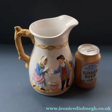 Load image into Gallery viewer, SCOTTISH POTTERY. Antique VICTORIAN 1860s Jug by Bells Pottery, Glasgow.  "The Fishwives" Pattern
