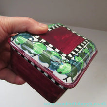 Load image into Gallery viewer, Bough Pottery CANDY BOX. Hand Painted Fruits and Abstract Patterns by Richard Amour; 1920s
