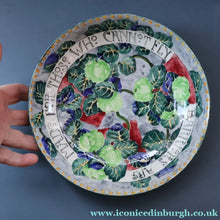 Load image into Gallery viewer, SCOTTISH POTTERY Bowl. 1916 Large Size DOLLY WATSON (Bough Interest) Pottery Fruit Bowl with Motto Decoraton on Rim
