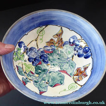 Load image into Gallery viewer, 1920s Elizabeth Amour Large Bowl with Fruiting Vines / Grapes Decoration

