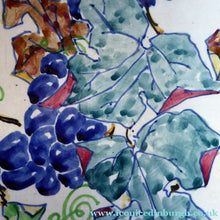 Load image into Gallery viewer, 1920s Elizabeth Amour Large Bowl with Fruiting Vines / Grapes Decoration
