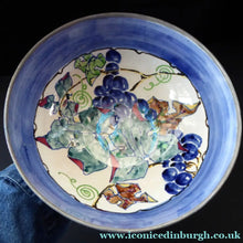 Load image into Gallery viewer, 1920s Elizabeth Amour Large Bowl with Fruiting Vines / Grapes Decoration
