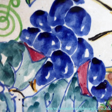 Load image into Gallery viewer, 1920s Elizabeth Amour Large Bowl with Fruiting Vines / Grapes Decoration
